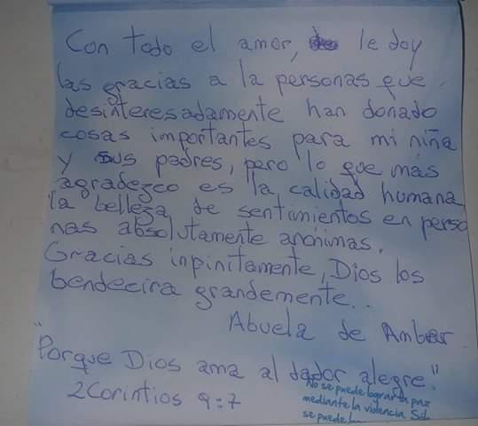 AGRADECIMIENTO DE LA FLIA