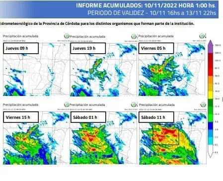 Clima en Calamuchita: se esperan tormentas fuertes para las próximas horas 