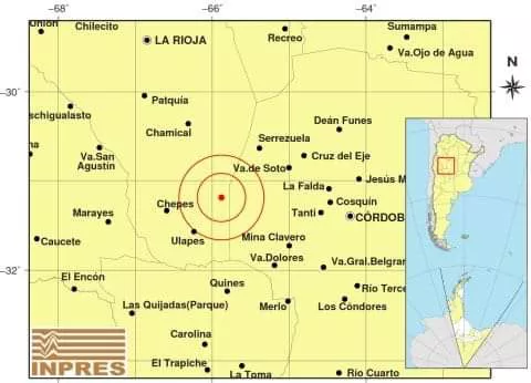 Un temblor de 4.8 en La Rioja se sintió en todo el Valle de Calamuchita 