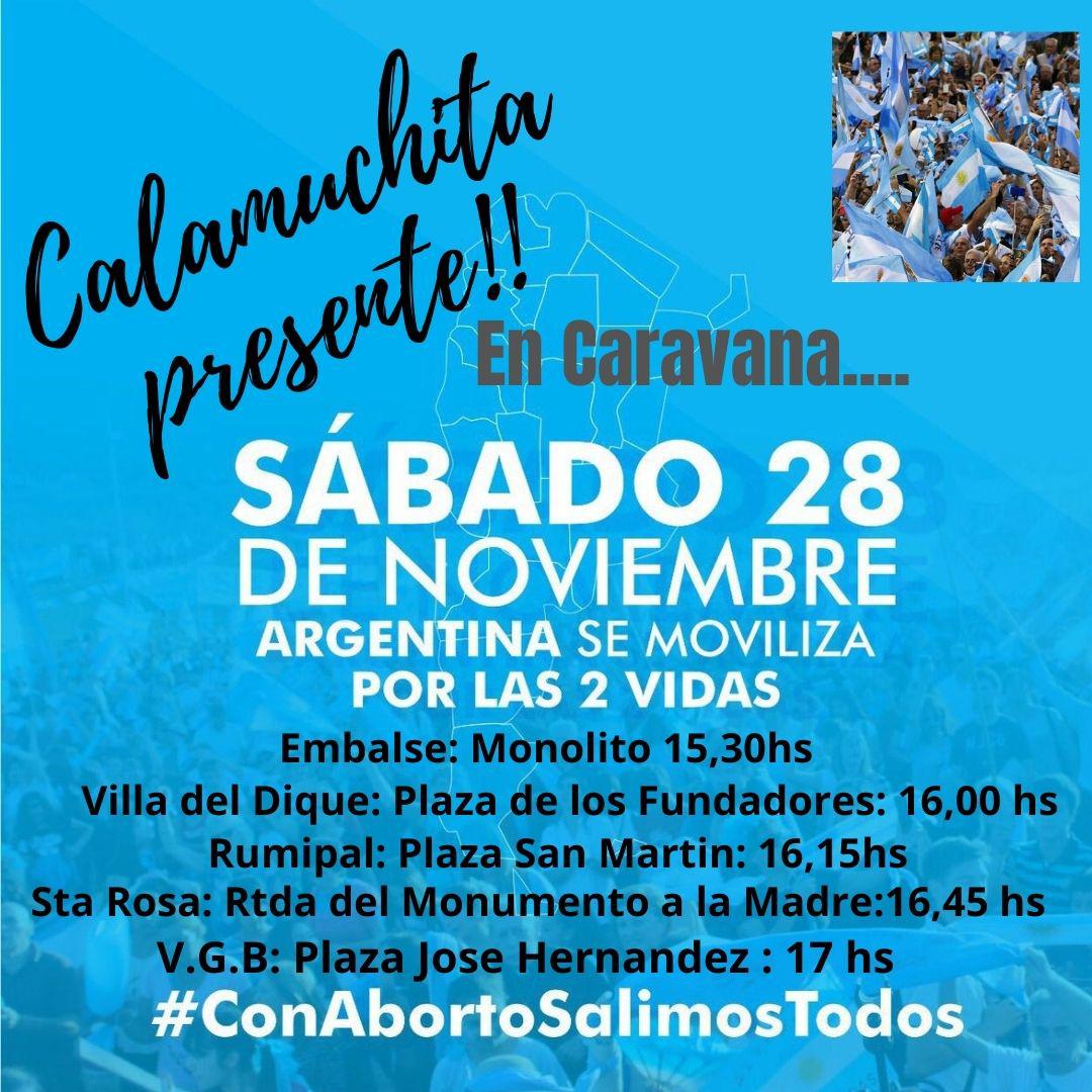 marcha por las dos vidas Calamuchita 2020 marcha por las dos vidas Calamuchita 2020