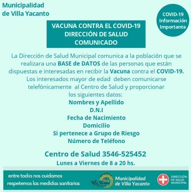 vacunacion covid yacanto