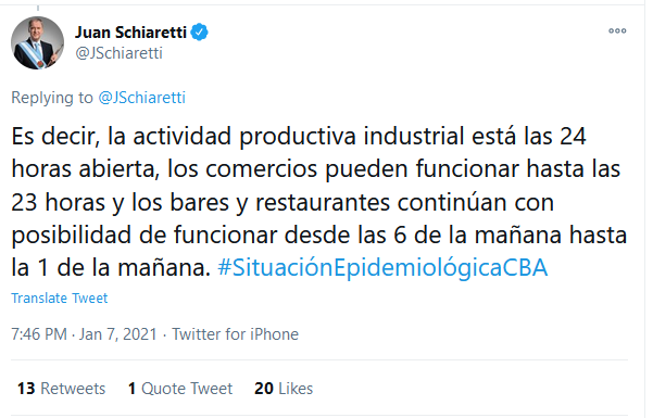 schiaretti sin nuevas restricciones 2