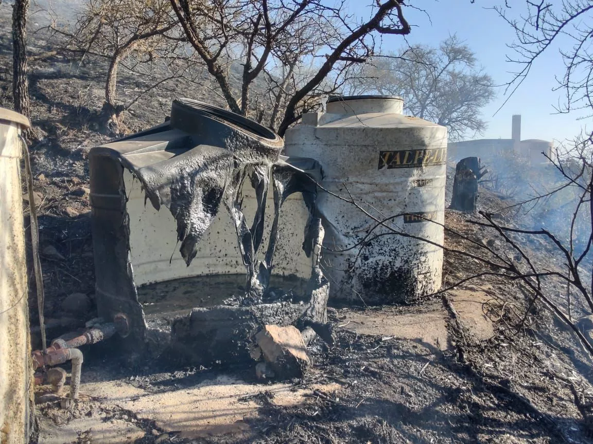 Incendio en Embalse Foto: Bomberos Voluntarios 