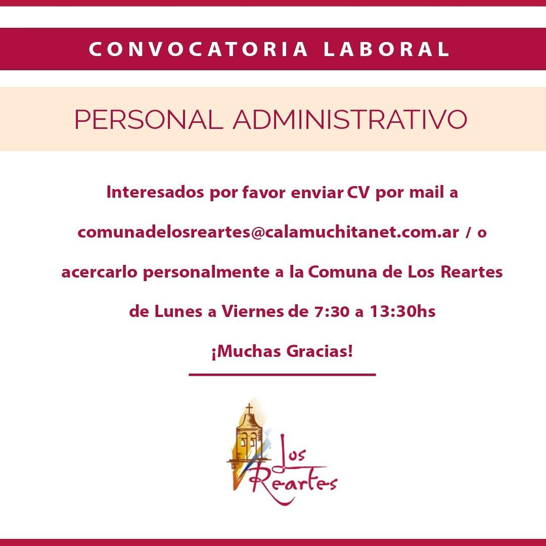 convocatoria laboral de comuna los reartes