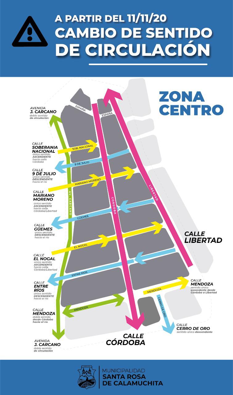 cambio de circulacion de calles en santa rosa