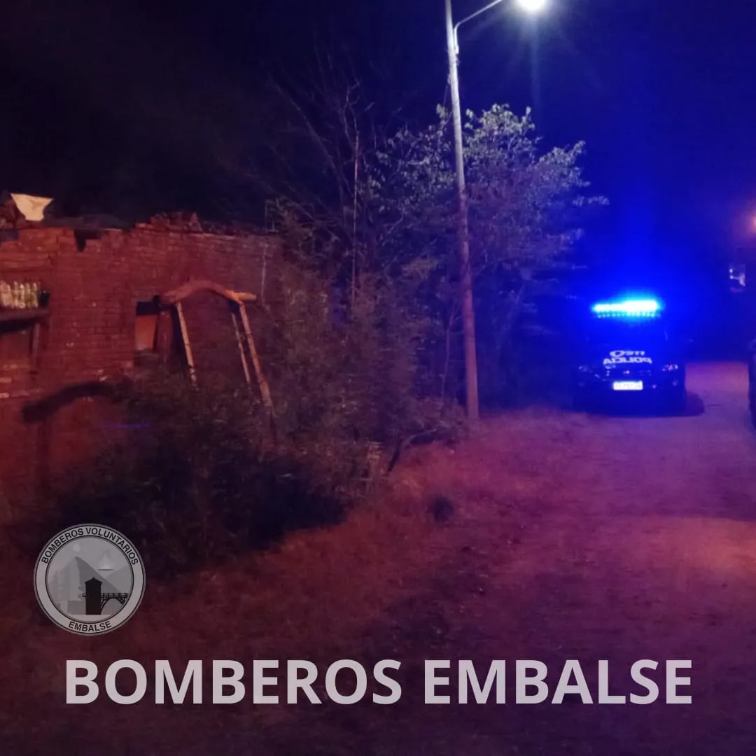 Incendio en vivienda de Embalse Incendio en vivienda de Embalse