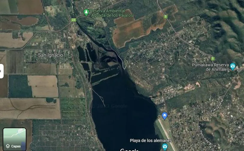 desembocadura rio santa rosa y embalse del rio tercero