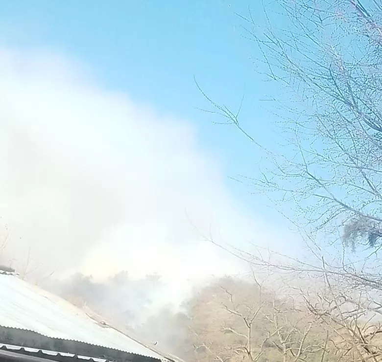 Sucede ahora: incendio en la zona del paredón del Dique de Los Molinos 