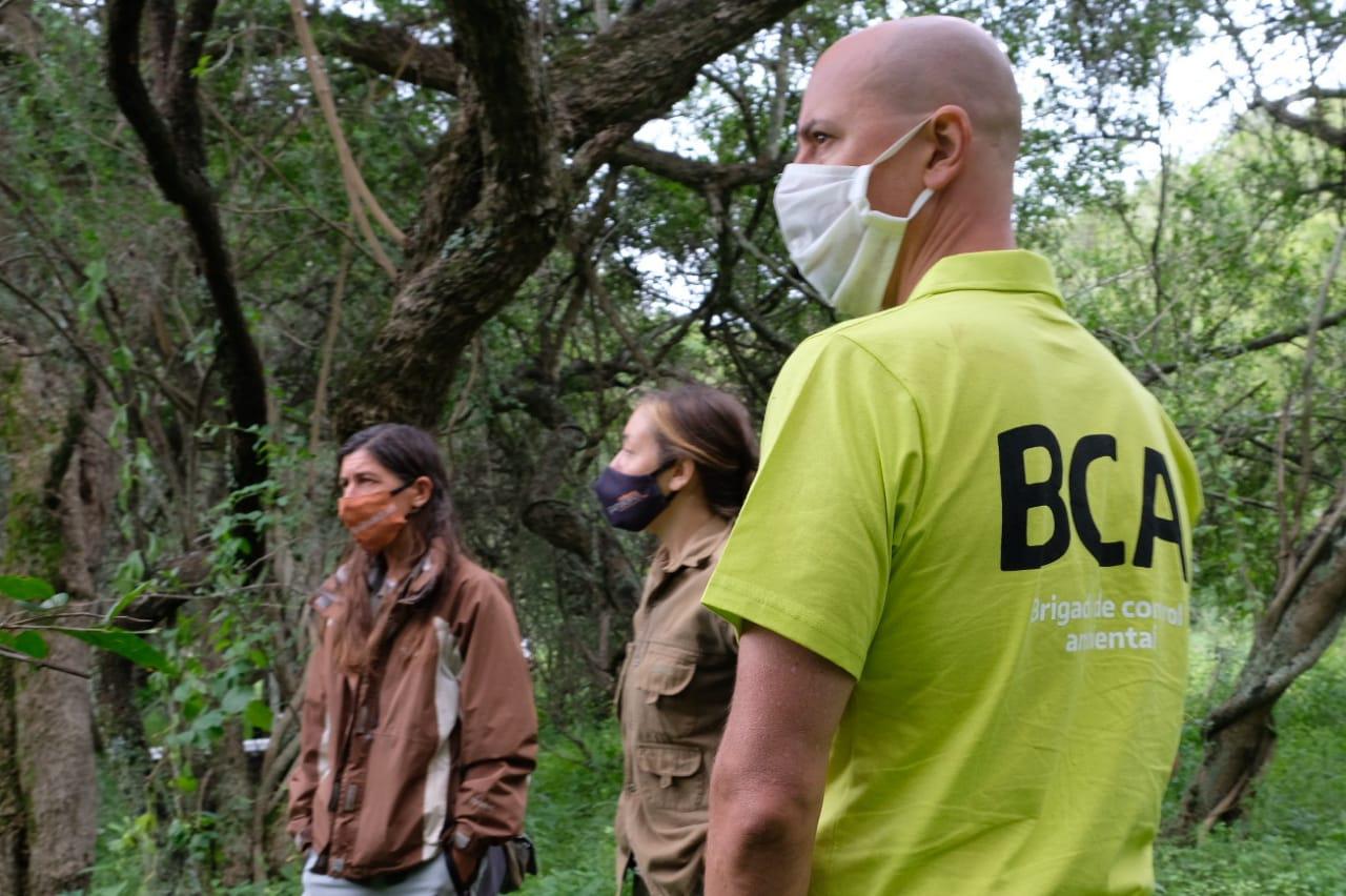 Brigada de Control Ambiental del Ministerio ambiental nacional en Pumakawa, Villa Rumipal, Calamuchita 