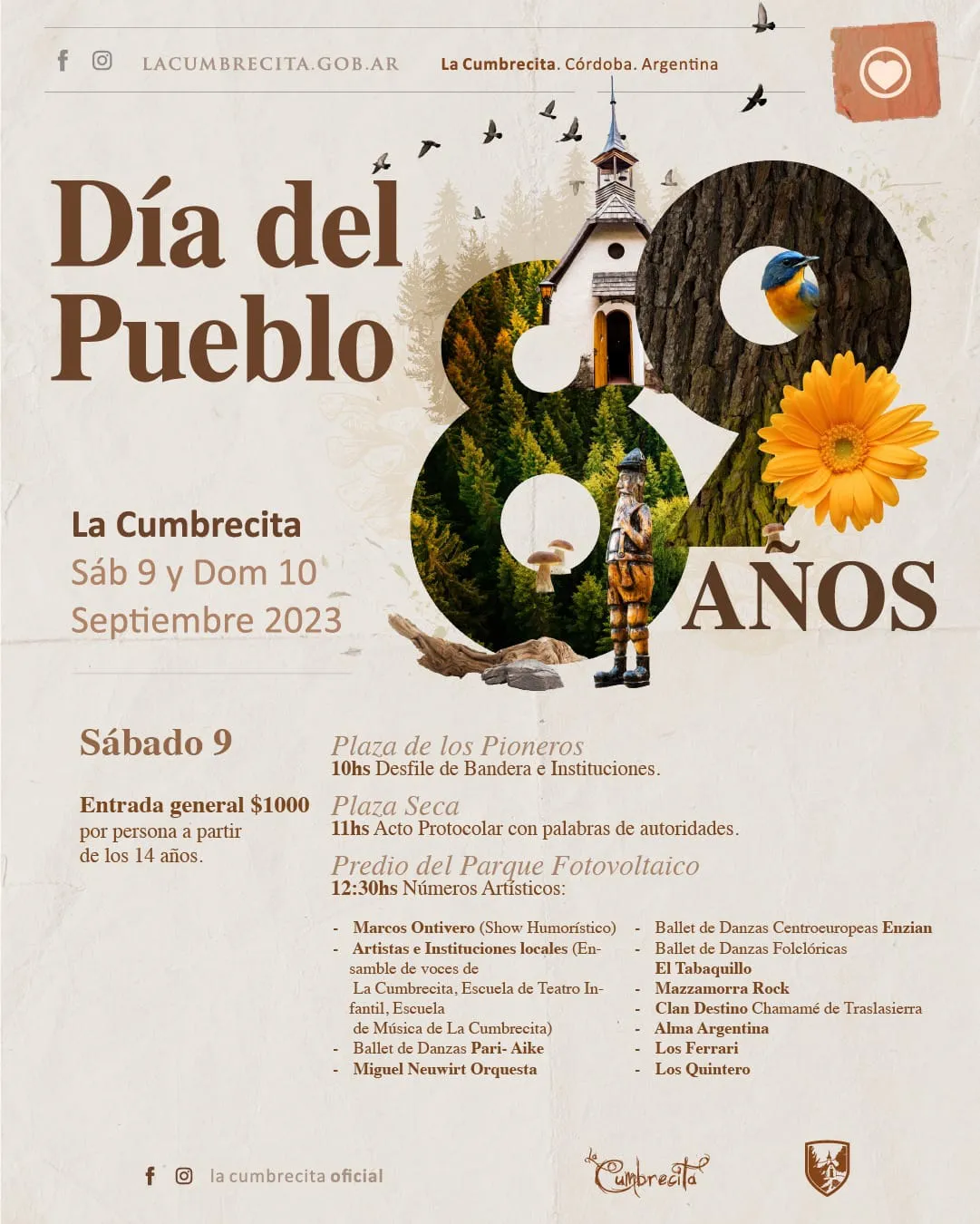 La Cumbrecita 89 años sabado La Cumbrecita 89 años sabado