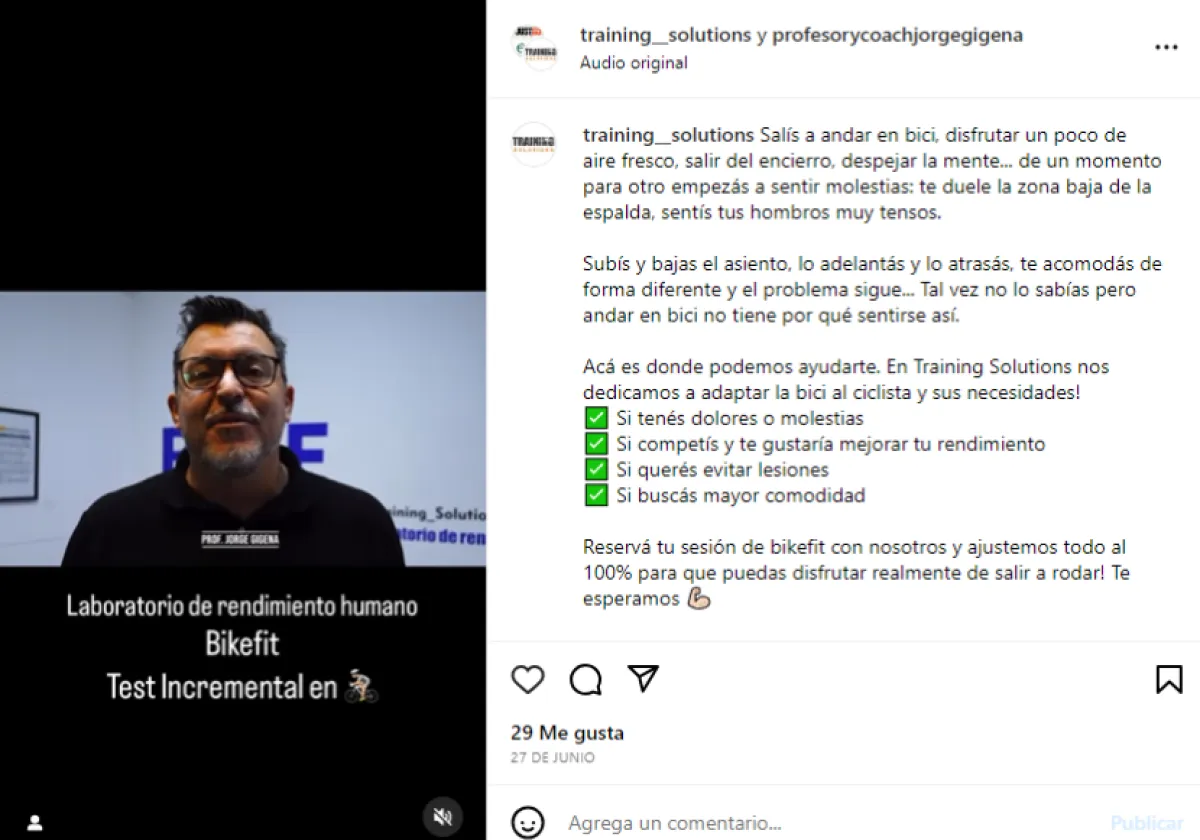 Jorge Gigena en su Instagram 