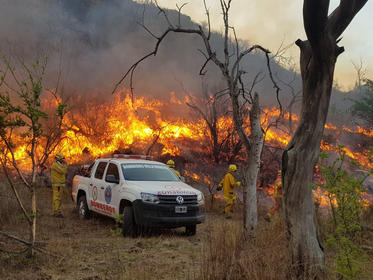 incendio bomberos rumipal
