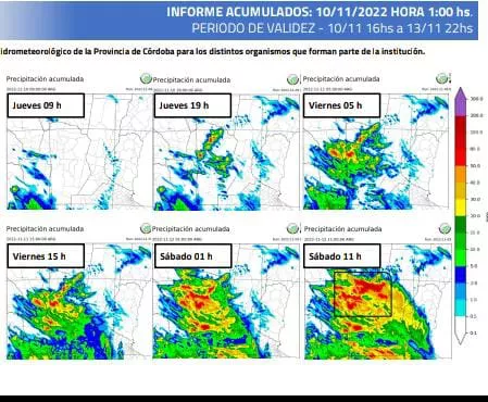 Clima en Calamuchita: se esperan tormentas fuertes para las próximas horas