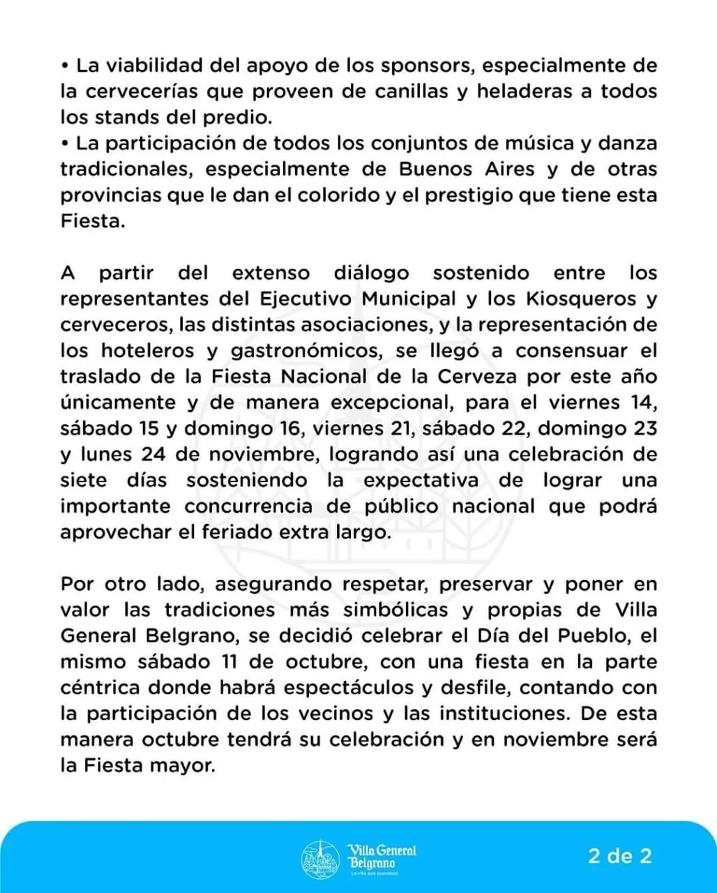 comunicado oficial oktoberfest 2025