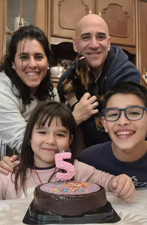 Renata Cesaroni y su familia