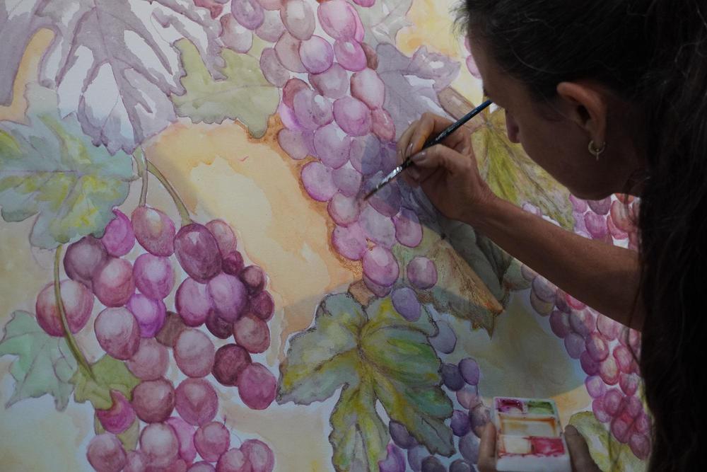 PINTURA AL OLEO CON VINO 01