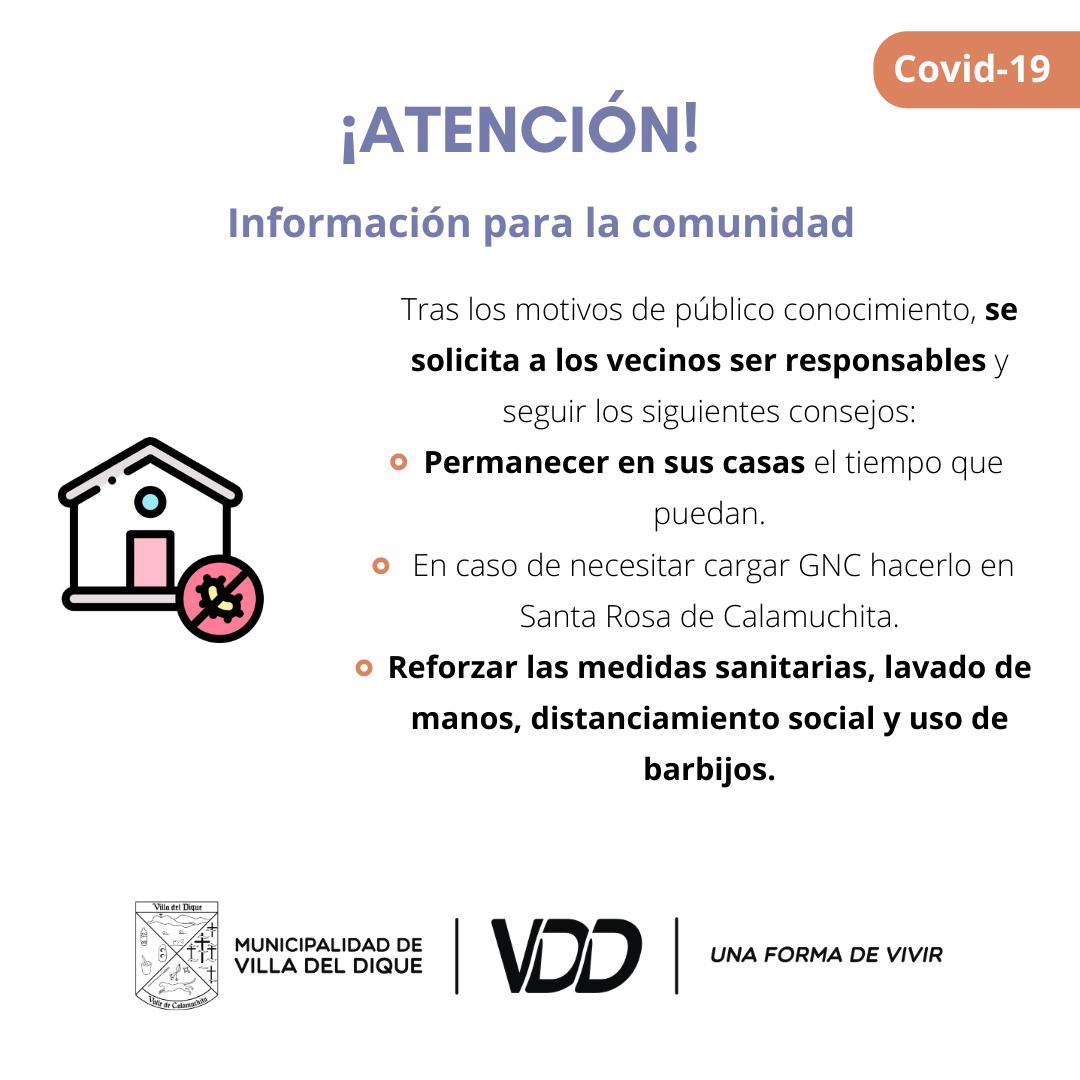 municipalidad villa del dique 2 covid embalse