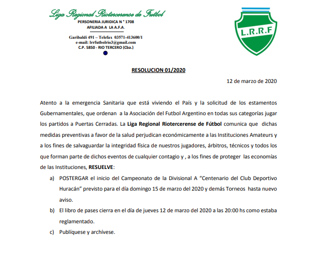 COMUNICADO LRRF