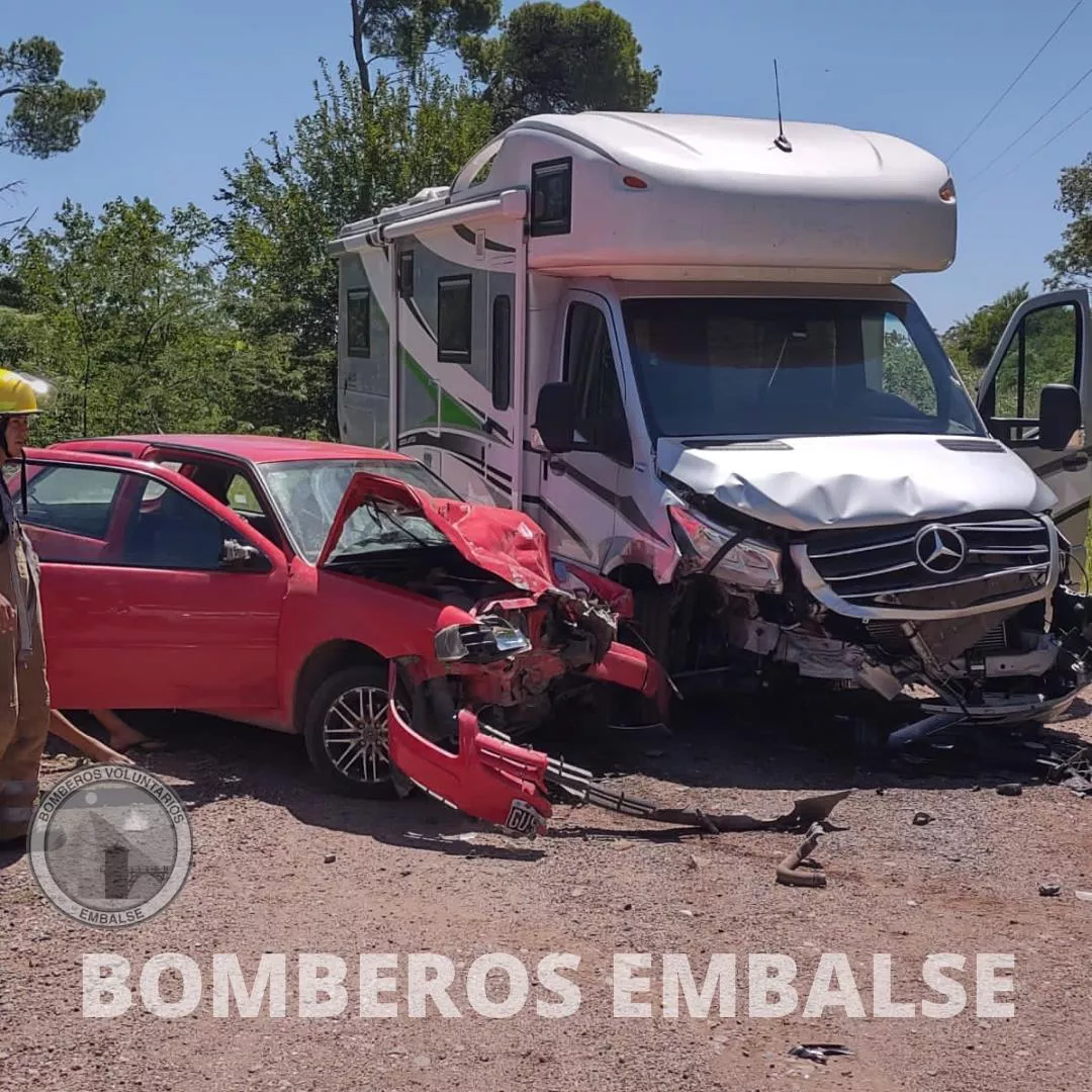 Embalse: dos accidentes en 10 minutos sobre ruta 5