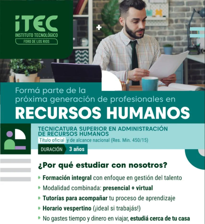 Recursos Humanos -  Educacion en Itec Foto de los Rios 2026