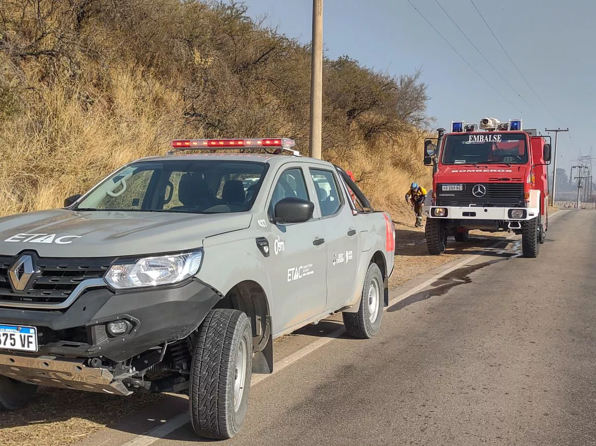Incendio en Embalse Foto: Bomberos Voluntarios