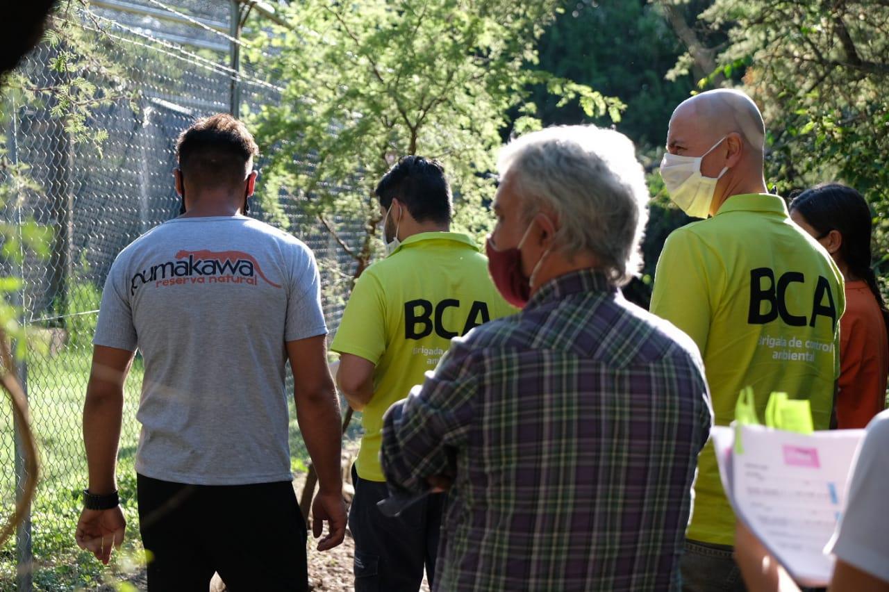 Brigada de Control Ambiental del Ministerio ambiental nacional en Pumakawa, Villa Rumipal, Calamuchita