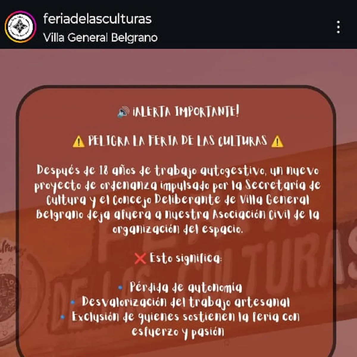 feria de las culturas en alerta junio 2025