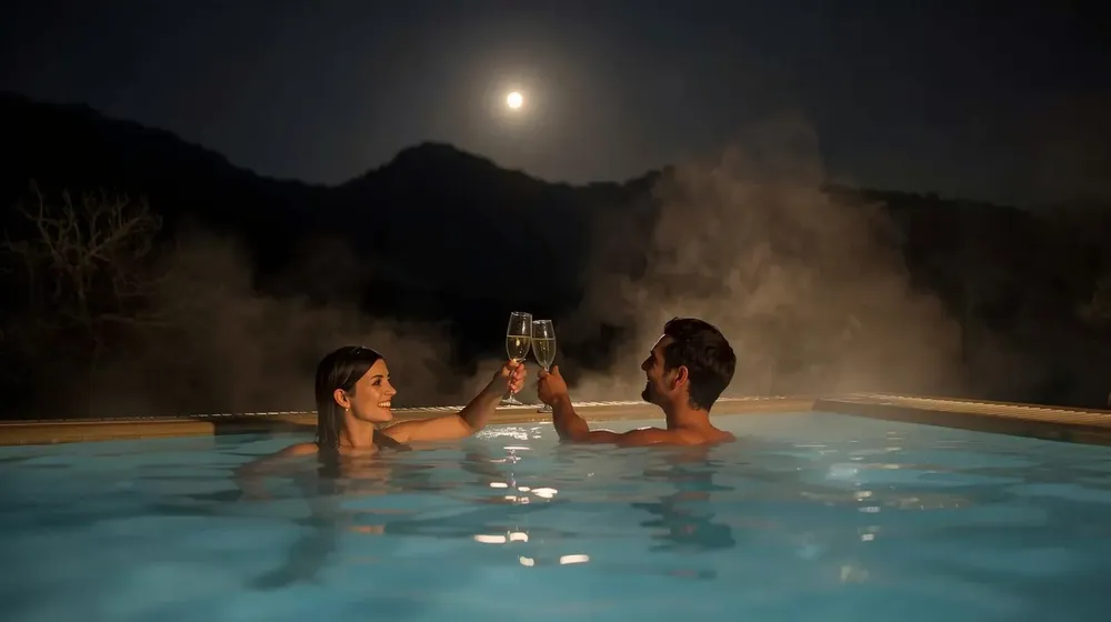 termas del sol sunset brindis