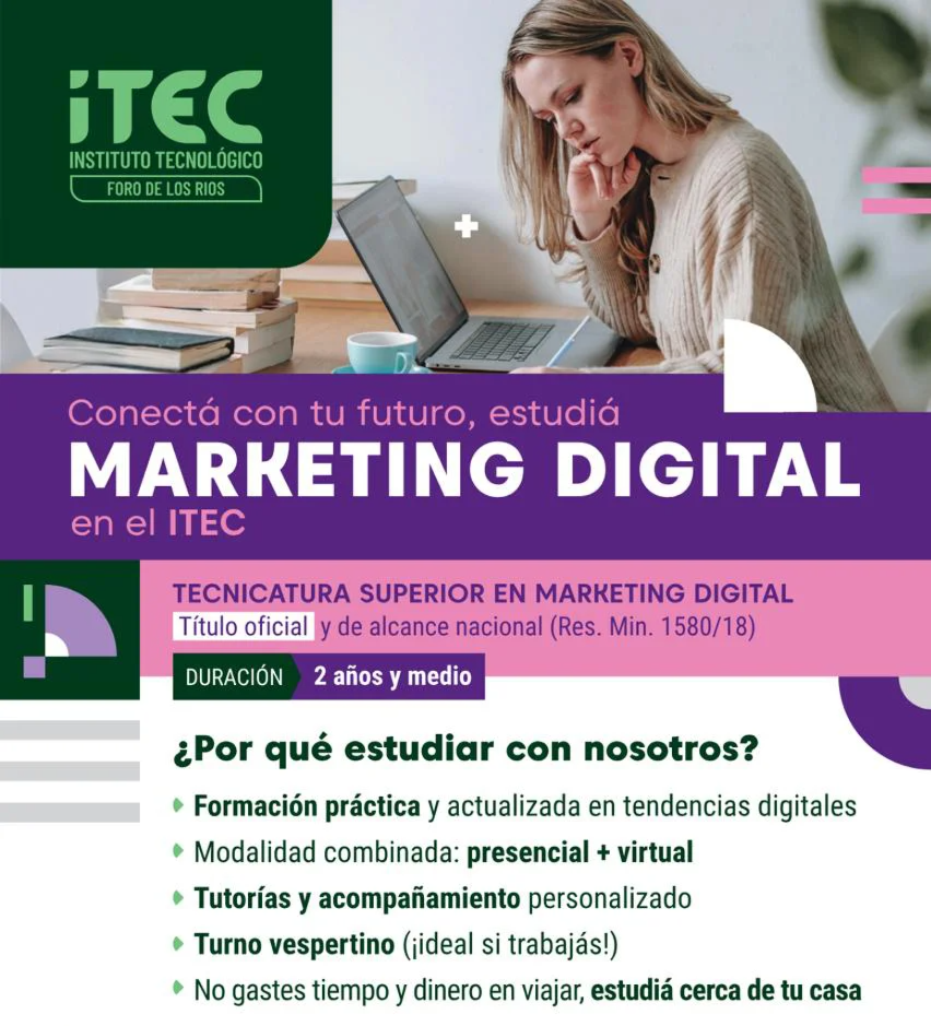 Marketing Digital - Educacion en Itec Foto de los Rios 2026